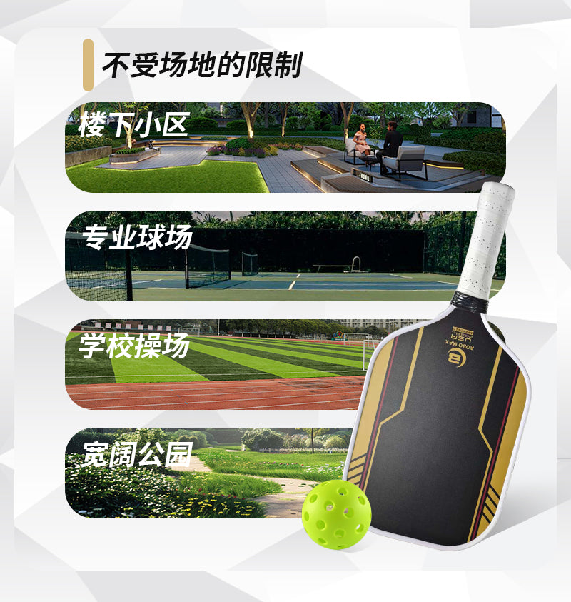 活力先锋碳纤维匹克球拍认证磨砂渐变防守型专业比赛拍