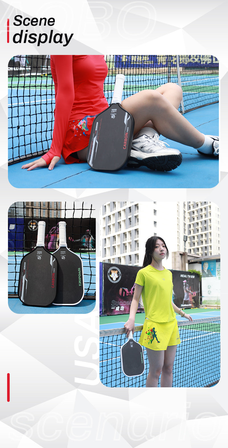 Vitality Pioneer Pickleball Racket, Carbon Fiber, Hot-Pressed Integrated, 4th Generation, Professional Tournament Level, Complete Set, Official Authentic Product