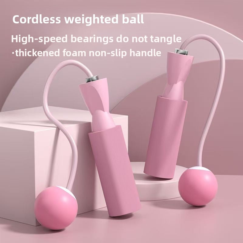 Weighted Cordless Jump Rope for Women & Adults – Fat Burning Fitness Skipping Rope