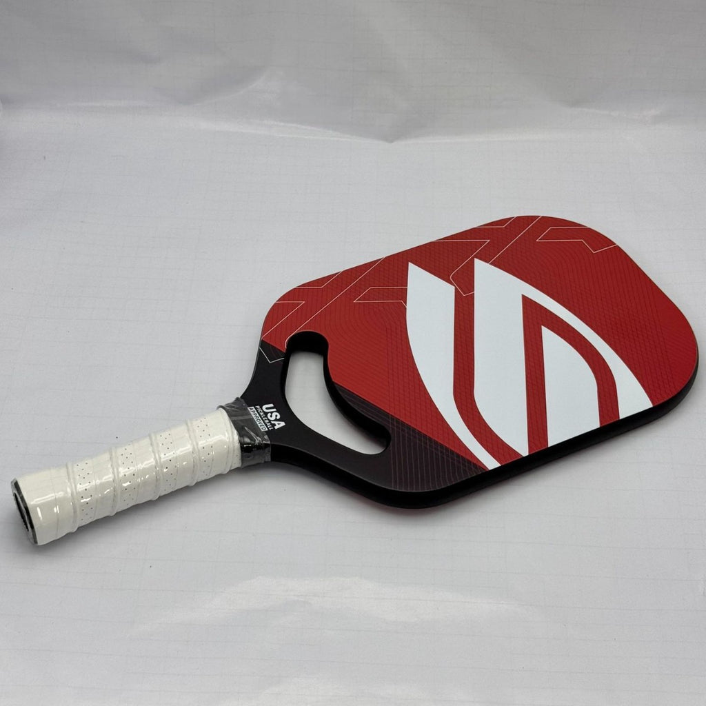 工厂专业USAPA认证T700碳纤维热压微笑孔无边框匹克球拍