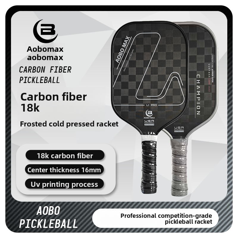 18K Carbon Fiber Pickleball Paddle - Offensive, Frosted Cold-Press