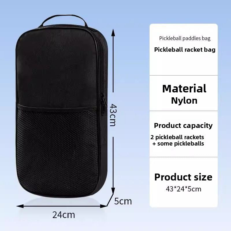 Pickleball racket multi-functional large-capacity storage handbag, student portable sports bag with four balls, single-shoulder portable