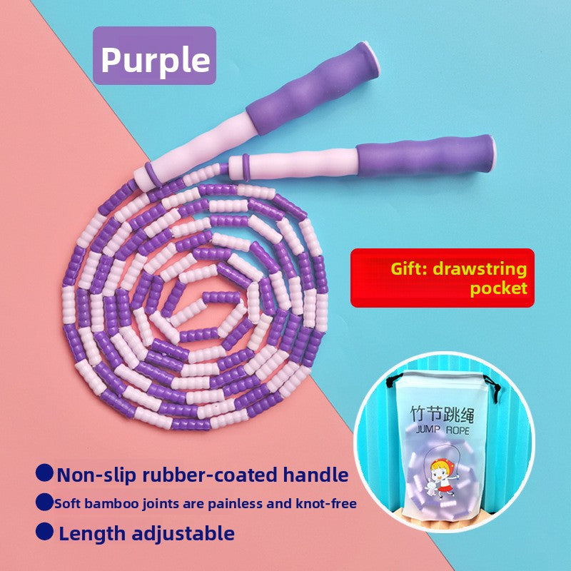 Soft Bamboo Jump Rope for Kids – Adjustable Non-Slip Skipping Rope for Kindergarten & Primary School