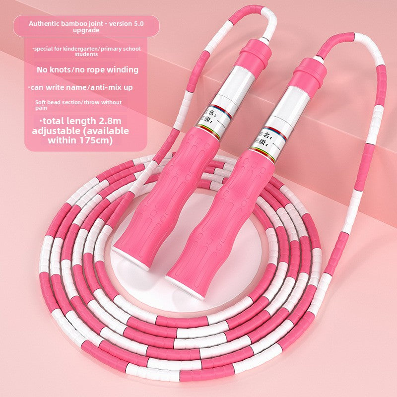 Bamboo Jump Rope for Kids – Adjustable, Tangle-Free with Name Writing Option