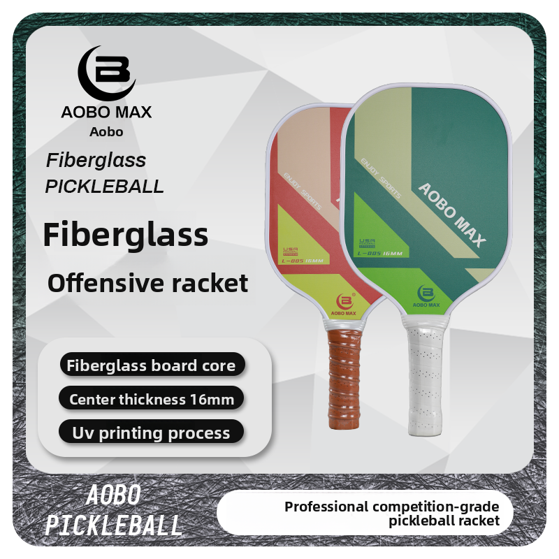 Fiberglass Offensive Pickleball Paddle - Non-Slip Handle, 4 Colors