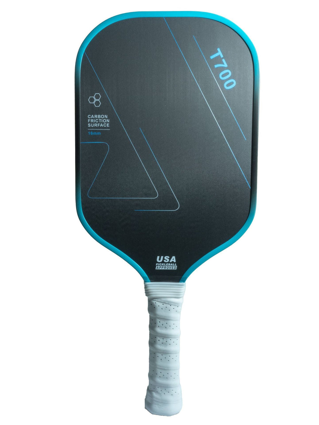 Carbon fiber pickleball racket set with T700 cloth pattern and磨砂 finish, a dedicated pickleball paddle