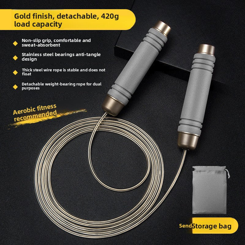 Weighted Jump Rope for Adults – Professional Competition Skipping Rope for Fitness & Weight Loss