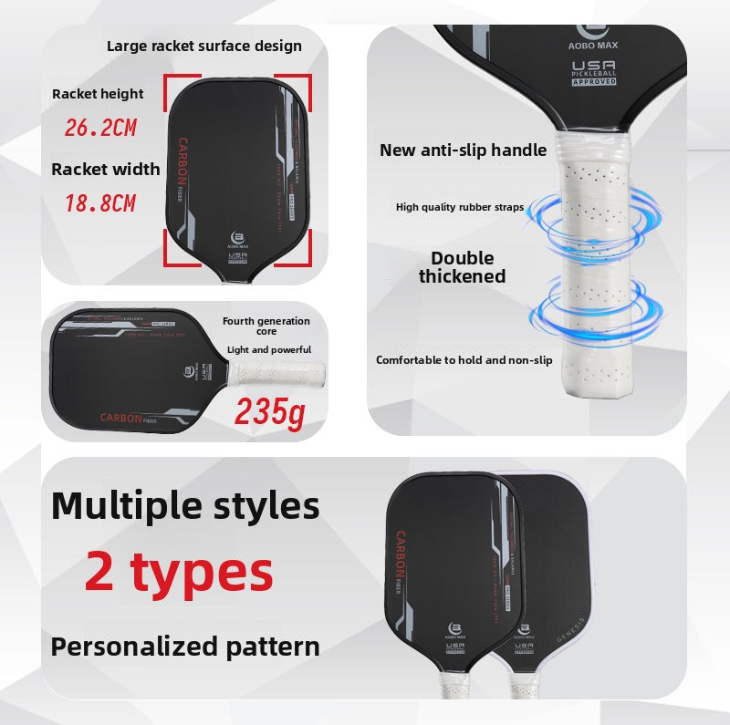 Vitality Pioneer Pickleball Racket, Carbon Fiber, Hot-Pressed Integrated, 4th Generation, Professional Tournament Level, Complete Set, Official Authentic Product