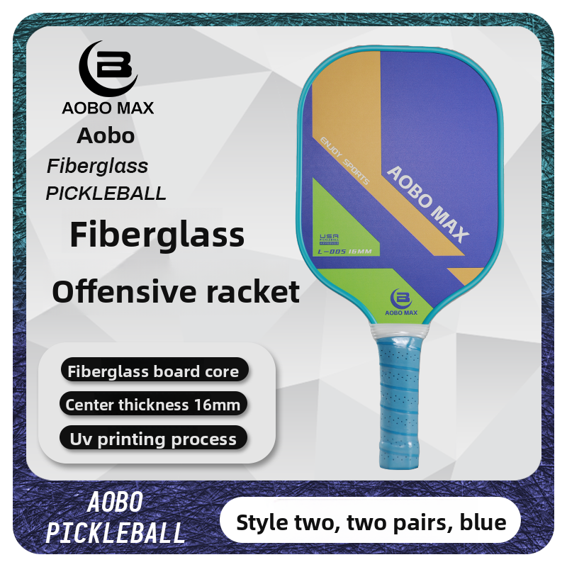 Fiberglass Offensive Pickleball Paddle - Non-Slip Handle, 4 Colors