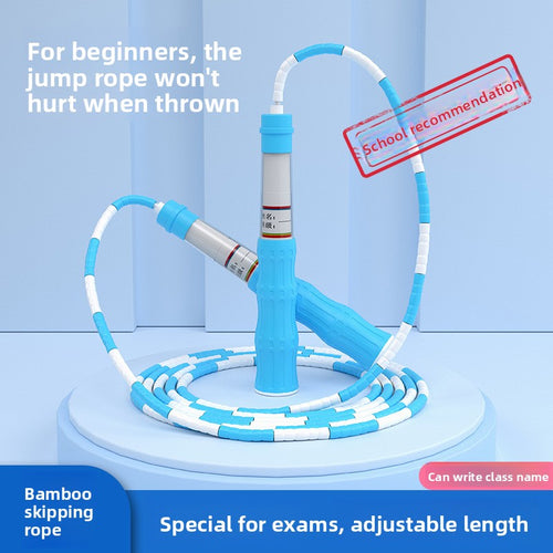 Bamboo Jump Rope for Kids – Adjustable, Tangle-Free with Name Writing Option