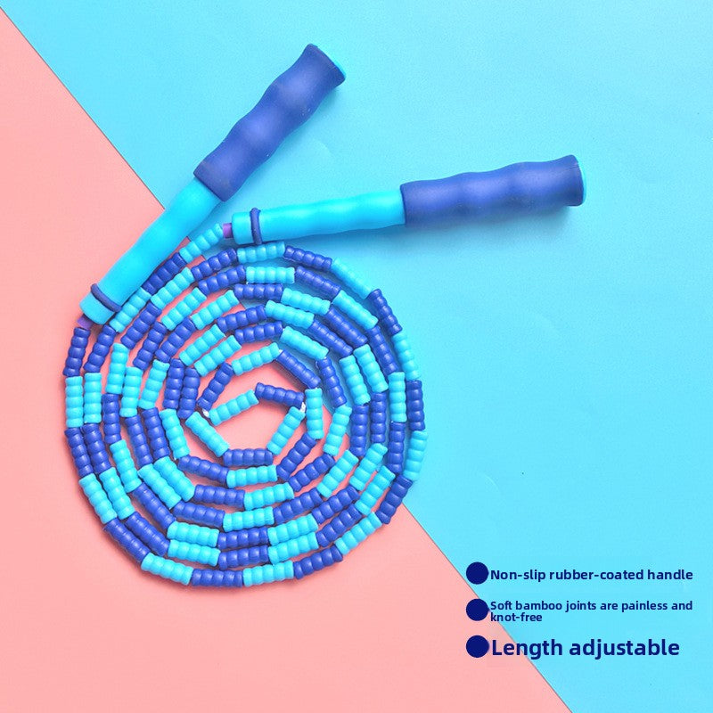 Soft Bamboo Jump Rope for Kids – Adjustable Non-Slip Skipping Rope for Kindergarten & Primary School