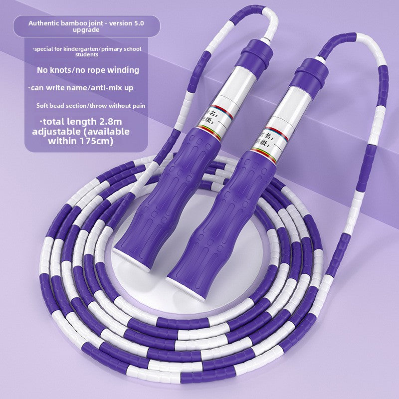 Bamboo Jump Rope for Kids – Adjustable, Tangle-Free with Name Writing Option