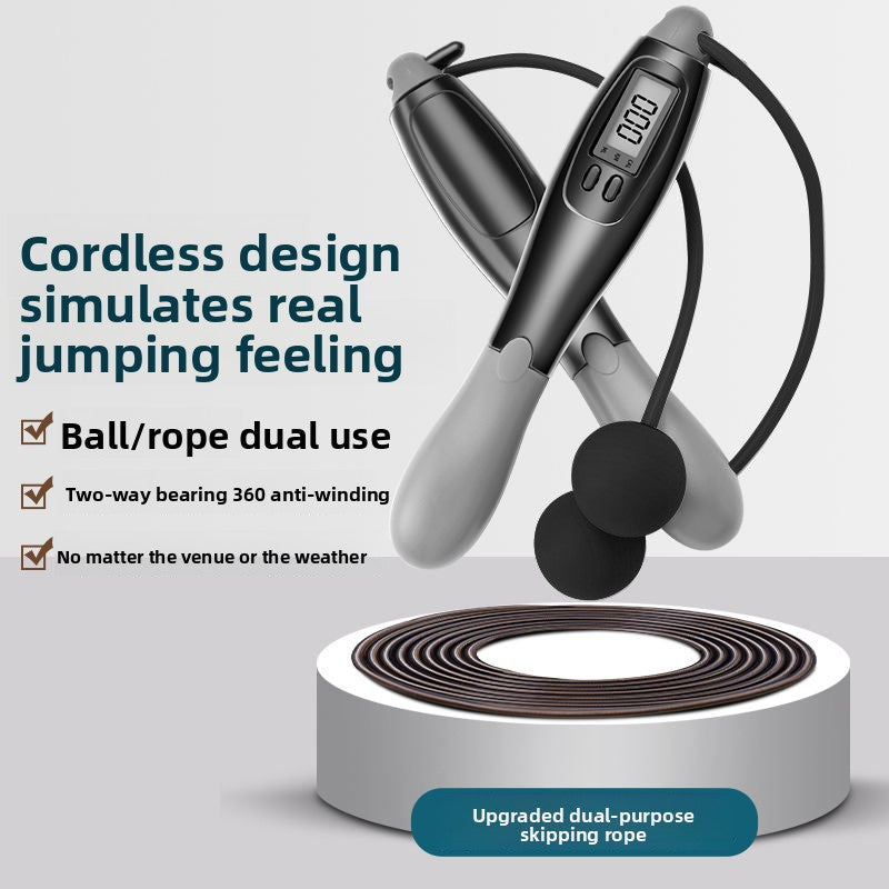 Cordless Jump Rope with Counter – Smart Fitness Skipping Rope for Indoor Training