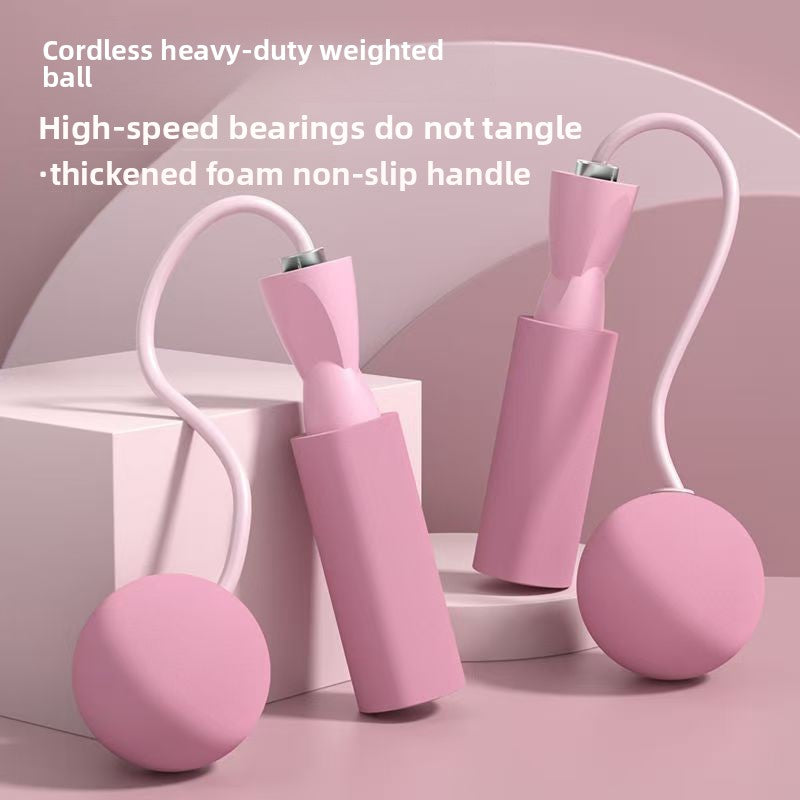 Weighted Cordless Jump Rope for Women & Adults – Fat Burning Fitness Skipping Rope