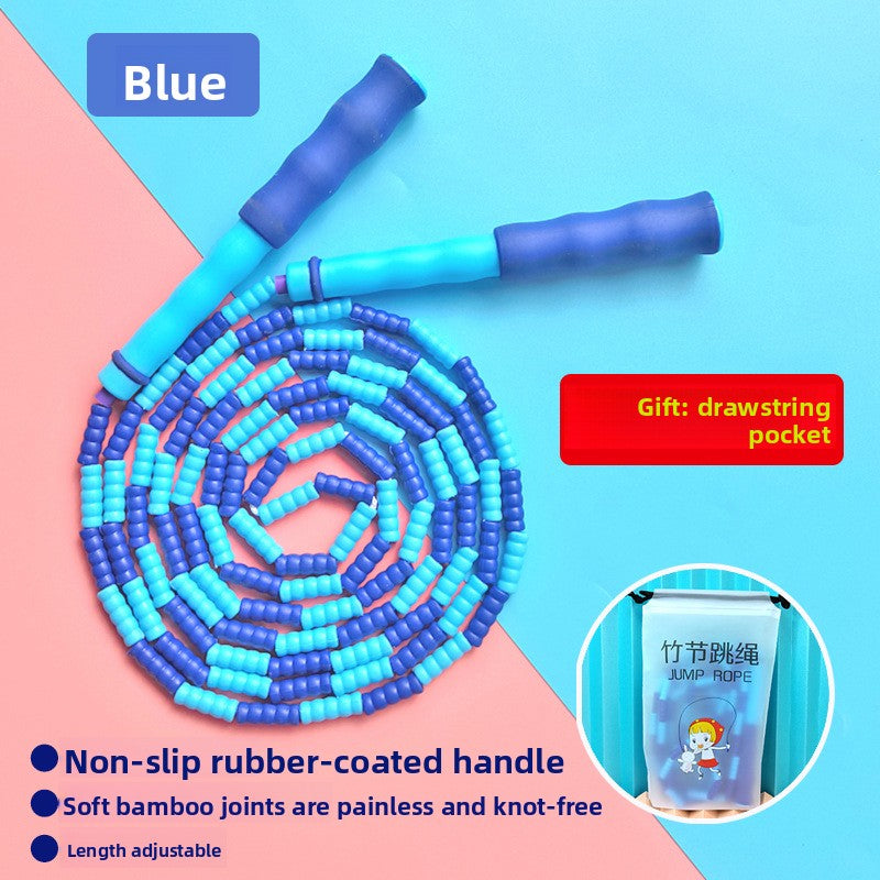 Soft Bamboo Jump Rope for Kids – Adjustable Non-Slip Skipping Rope for Kindergarten & Primary School