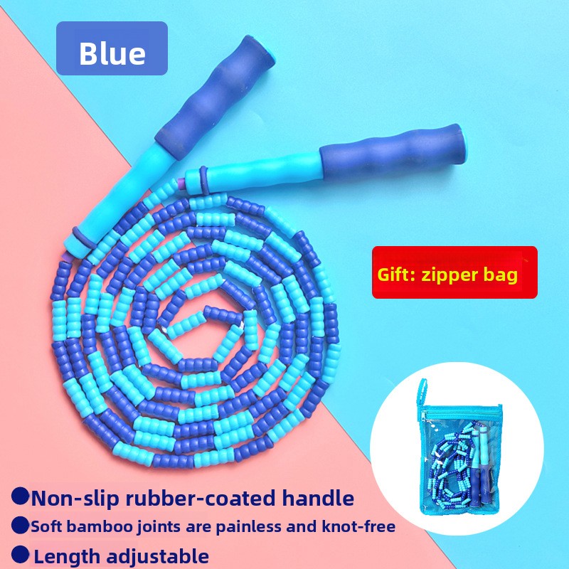 Soft Bamboo Jump Rope for Kids – Adjustable Non-Slip Skipping Rope for Kindergarten & Primary School