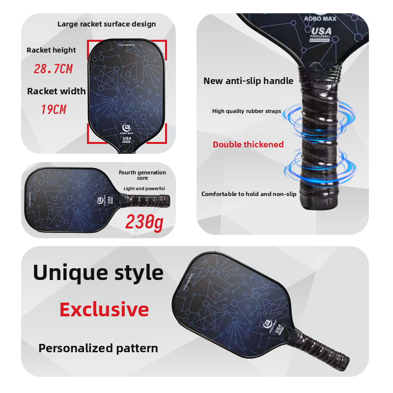 T700 Carbon Fiber Cold-Press Pickleball Paddle Set - Pro Grade