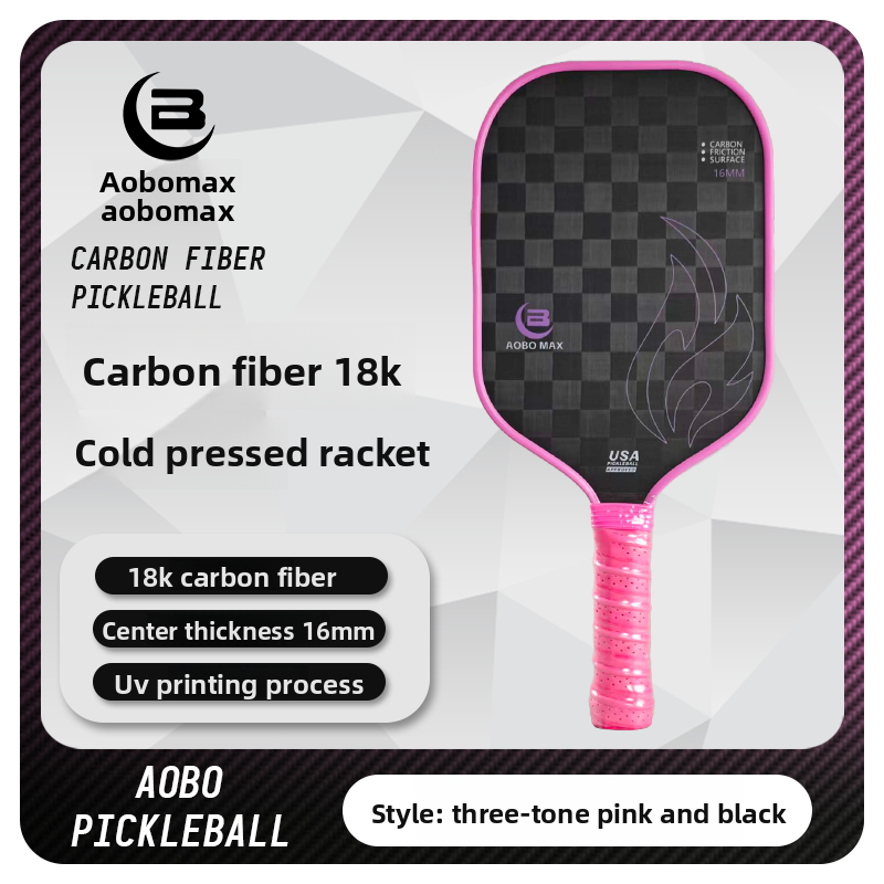 18K Carbon Fiber Pickleball Paddle - Offensive, Frosted Cold-Press