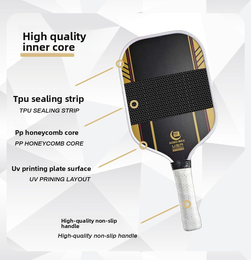 Vitality Pioneer Carbon Fiber Pickleball Racket Certified Matte Gradient Defensive Professional Competition Racket