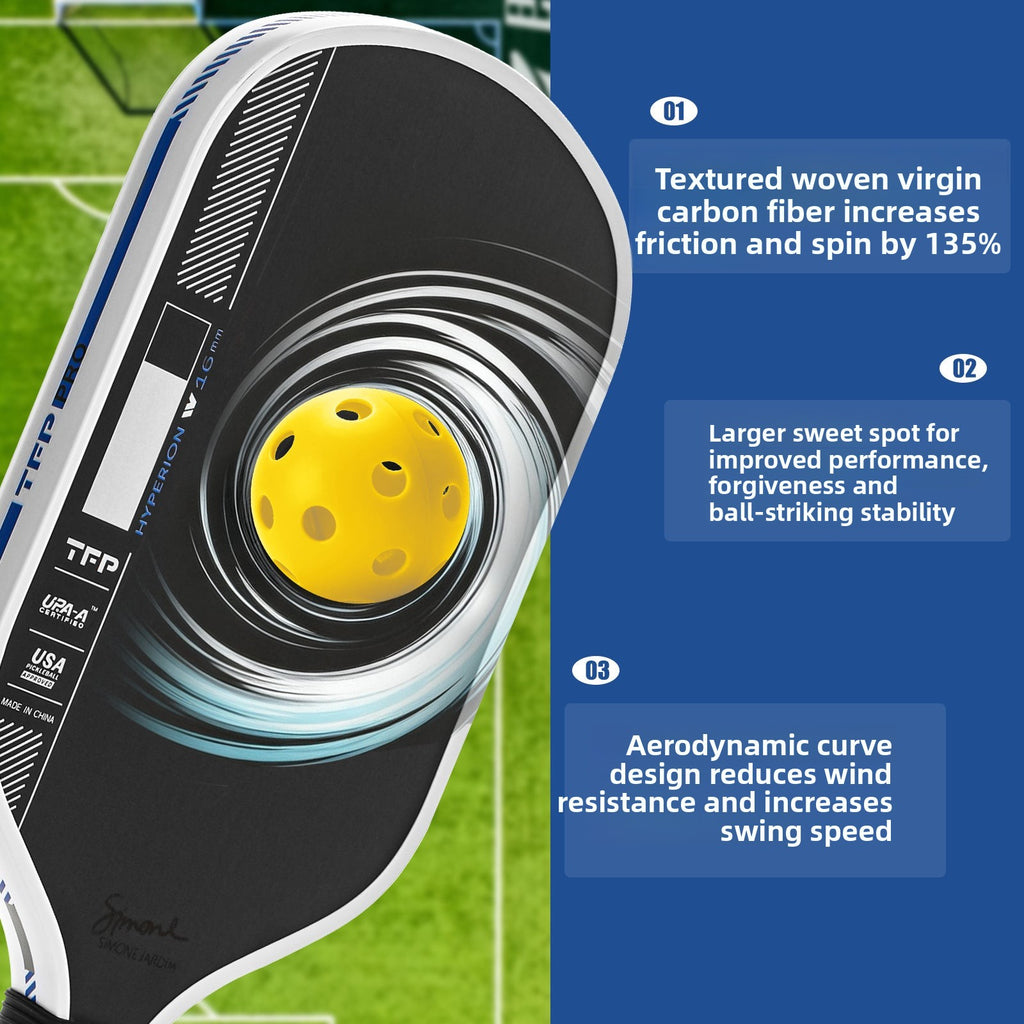 Gen4 Generation Core Pickleball Racket, Japanese Toray T700 Carbon Fiber, Hot-Pressed Integrated, High-End Alternative to Joola