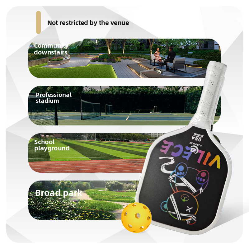 Vitality Pioneer Children's Pickleball Racket, Cartoon Fiberglass Pickleball Racket, High-Quality Non-Slip Racket, Sports Star, Sports Ball