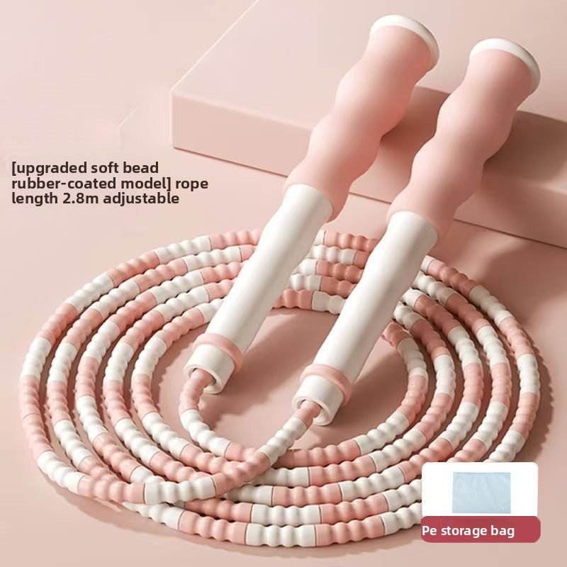 Bamboo Jump Rope for Kids – Adjustable Non-Slip Skipping Rope for Primary School Students