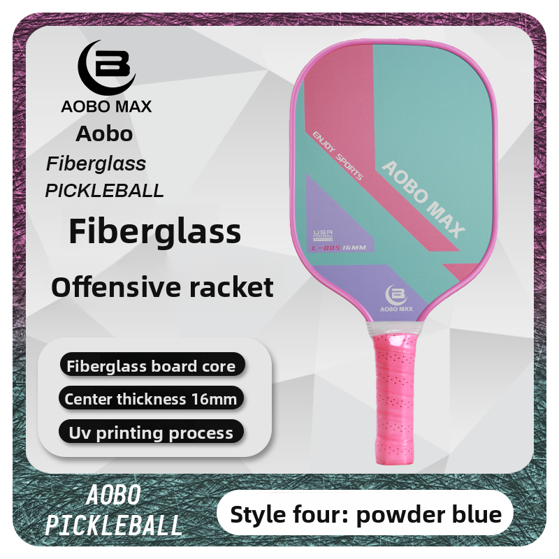 Fiberglass Offensive Pickleball Paddle - Non-Slip Handle, 4 Colors