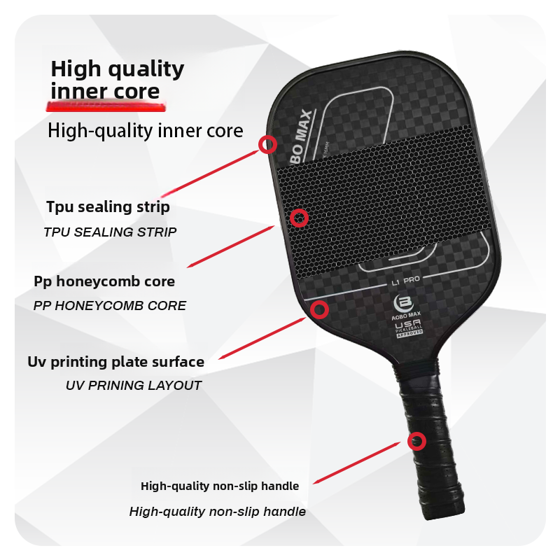 12K Carbon Fiber Pickleball Paddle - Offensive, Frosted Cold-Press