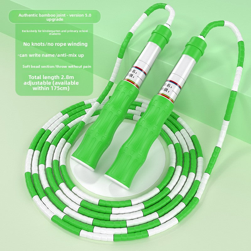 Bamboo Jump Rope for Kids – Adjustable, Tangle-Free with Name Writing Option