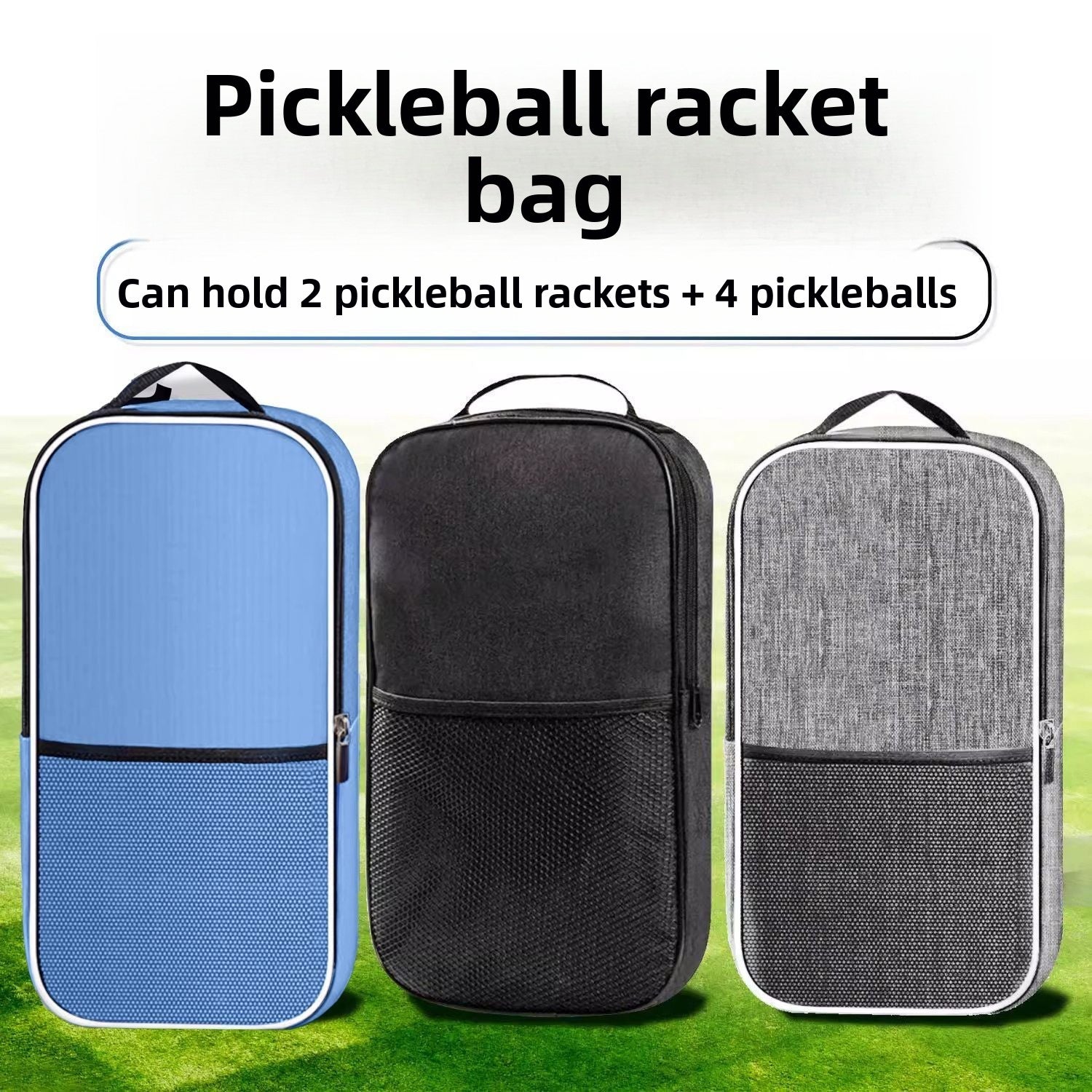 Pickleball racket multi-functional large-capacity storage handbag, student portable sports bag with four balls, single-shoulder portable