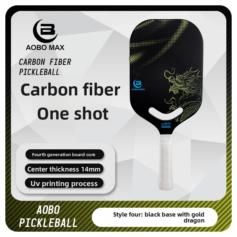 Carbon Fiber 4th Gen Borderless Pickleball Paddle - Anti-Slip Pro