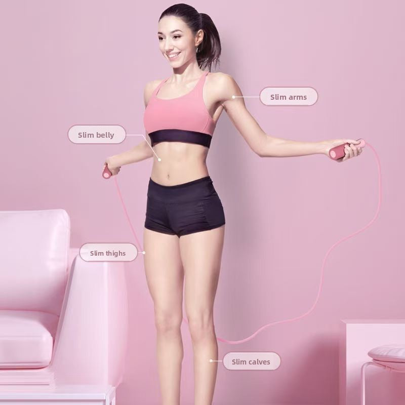 Weighted Cordless Jump Rope for Women & Adults – Fat Burning Fitness Skipping Rope
