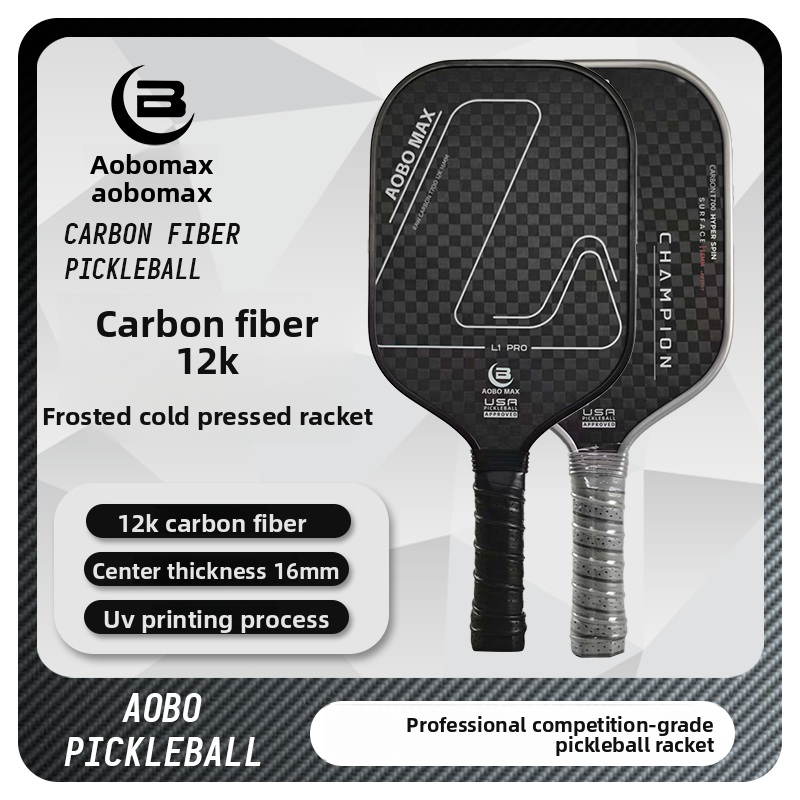 12K Carbon Fiber Pickleball Paddle - Offensive, Frosted Cold-Press