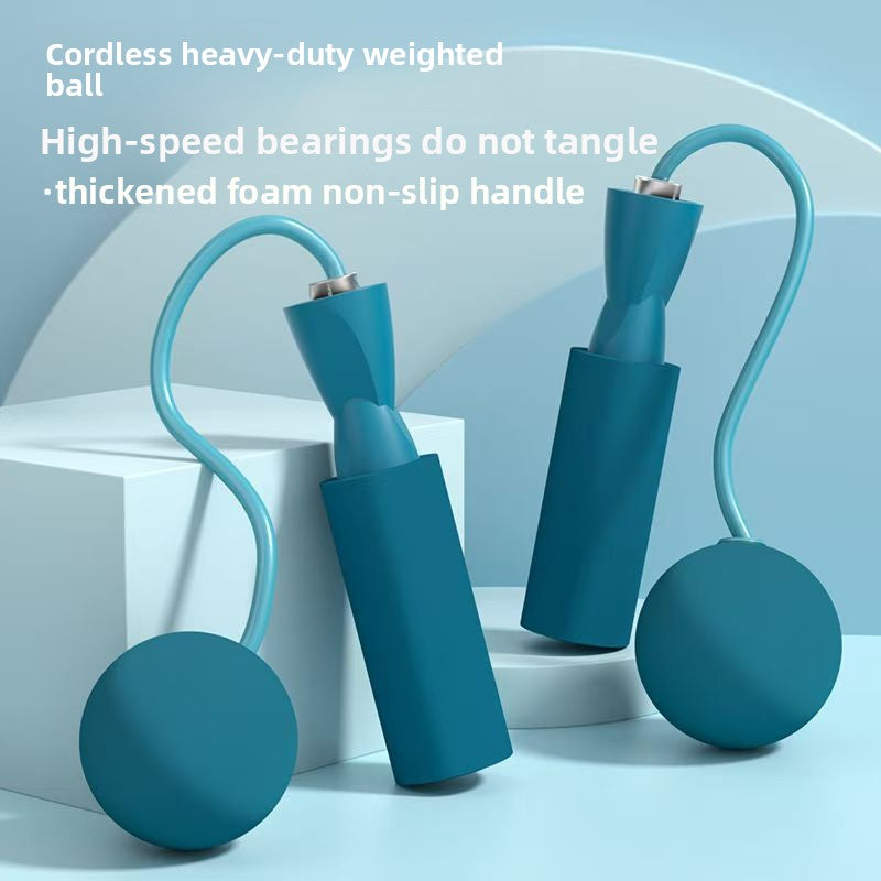 Weighted Cordless Jump Rope for Women & Adults – Fat Burning Fitness Skipping Rope