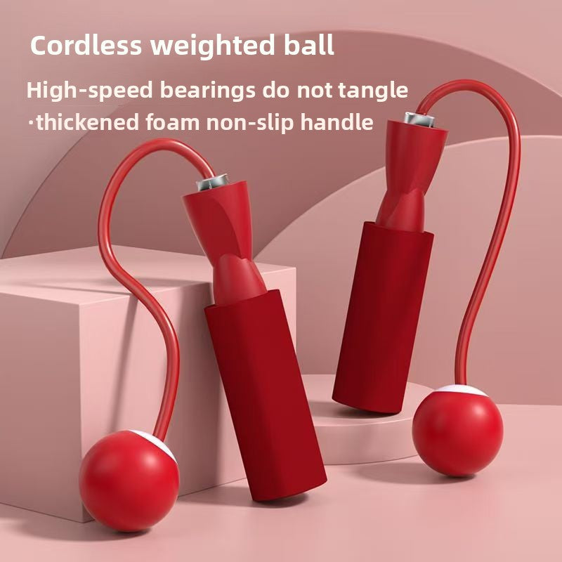 Weighted Cordless Jump Rope for Women & Adults – Fat Burning Fitness Skipping Rope