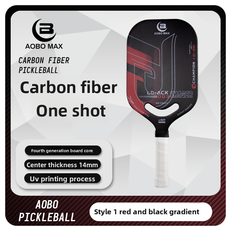 Carbon Fiber 4th Gen Borderless Pickleball Paddle - Anti-Slip Pro