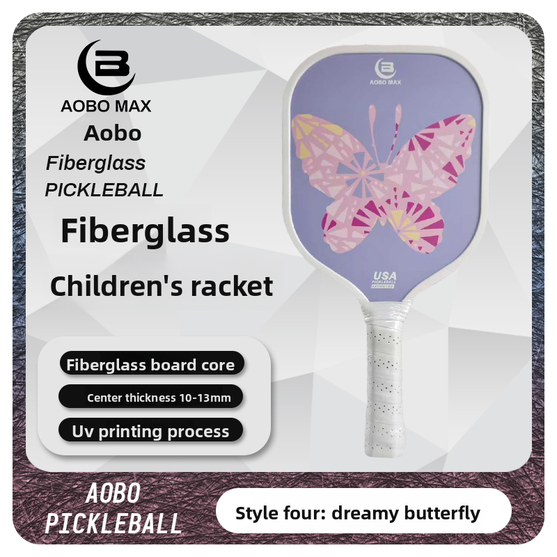 Vitality Pioneer Children's Pickleball Racket, Cartoon Fiberglass Pickleball Racket, High-Quality Non-Slip Racket, Sports Star, Sports Ball