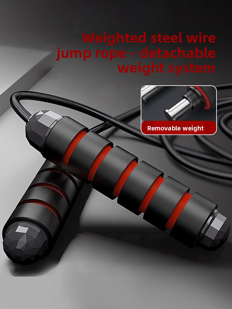 Weighted Steel Wire Jump Rope for Adults – Heavy Gravity Skipping Rope for Fat Burning & Fitness
