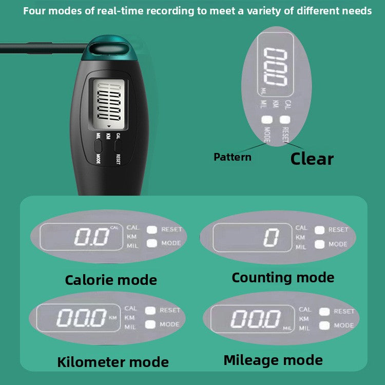 Smart Cordless Jump Rope with Intelligent Counter – Fitness Skipping Rope for Home & Gym