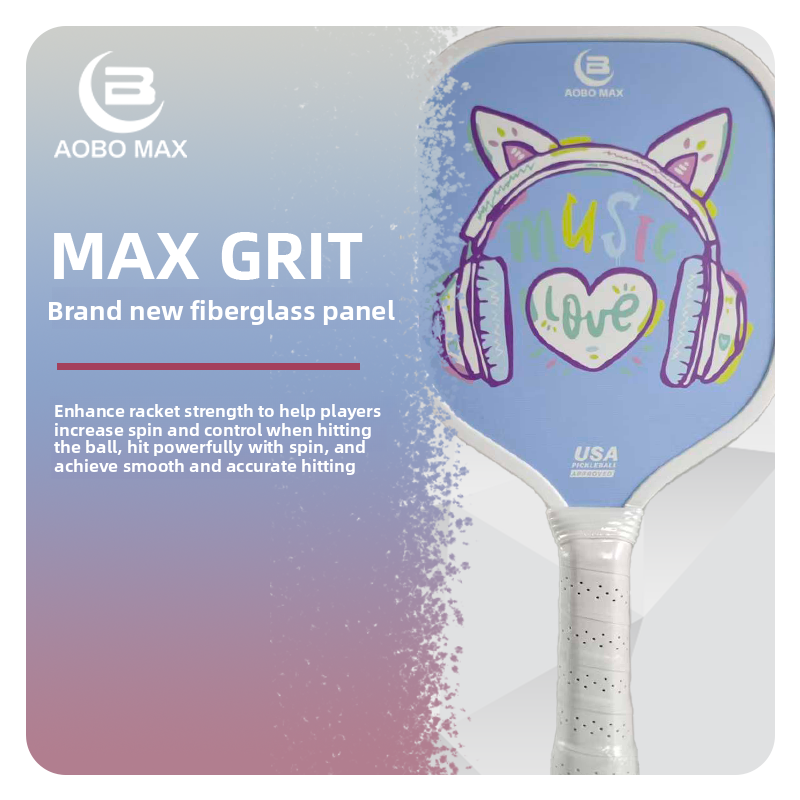 Vitality Pioneer Children's Pickleball Racket, Cartoon Fiberglass Pickleball Racket, High-Quality Non-Slip Racket, Sports Star, Sports Ball