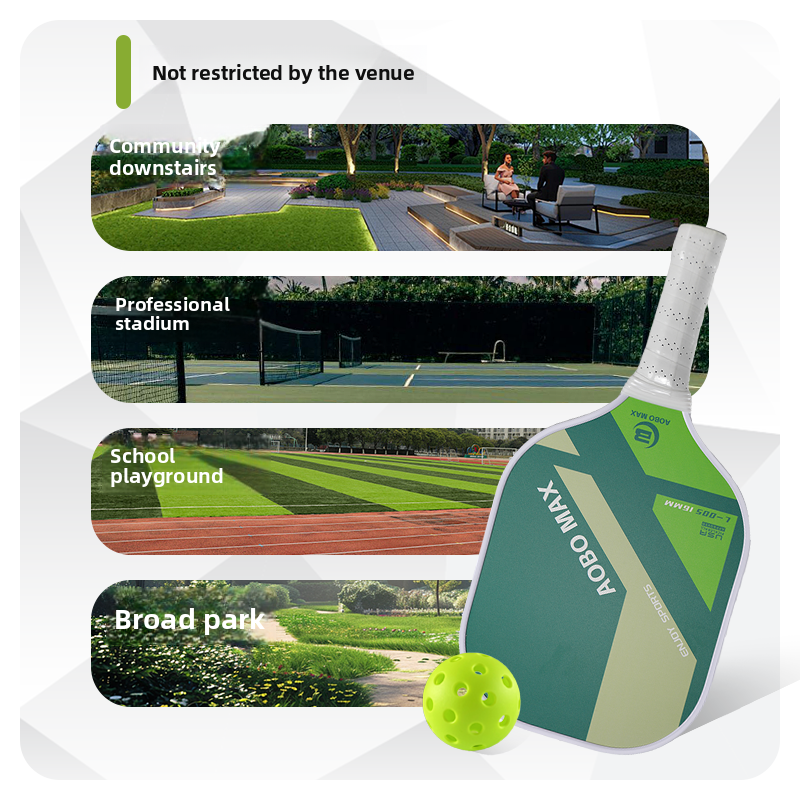 Fiberglass Offensive Pickleball Paddle - Non-Slip Handle, 4 Colors