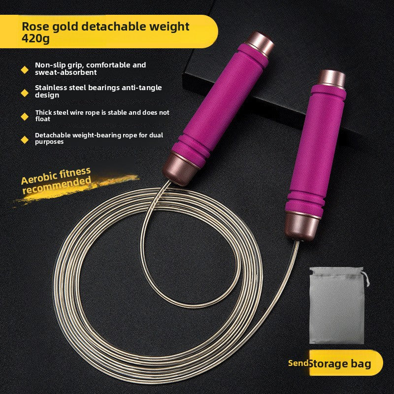 Weighted Jump Rope for Adults – Professional Competition Skipping Rope for Fitness & Weight Loss