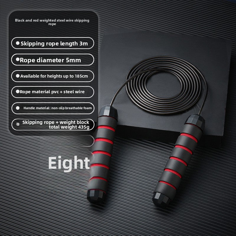 Weighted Jump Rope for Adults – Professional Competition Skipping Rope for Fitness & Weight Loss