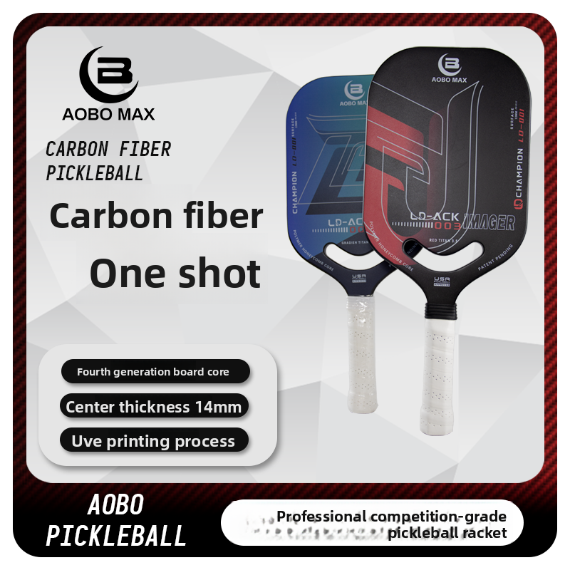 Carbon Fiber 4th Gen Borderless Pickleball Paddle - Anti-Slip Pro