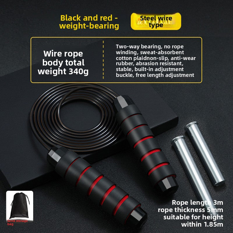 Weighted Jump Rope for Adults – Professional Competition Skipping Rope for Fitness & Weight Loss