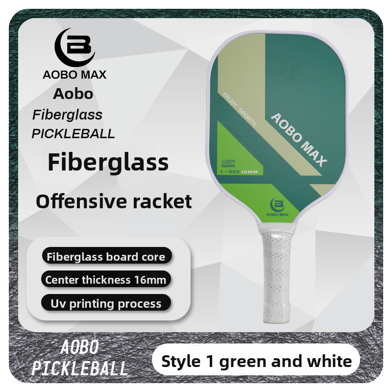 Fiberglass Offensive Pickleball Paddle - Non-Slip Handle, 4 Colors