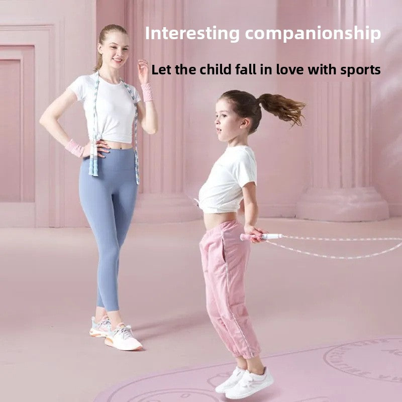 Bamboo Jump Rope for Kids – Adjustable Non-Slip Skipping Rope for Primary School Students